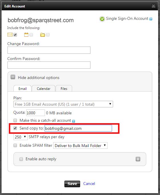 setup godaddy email for gmail